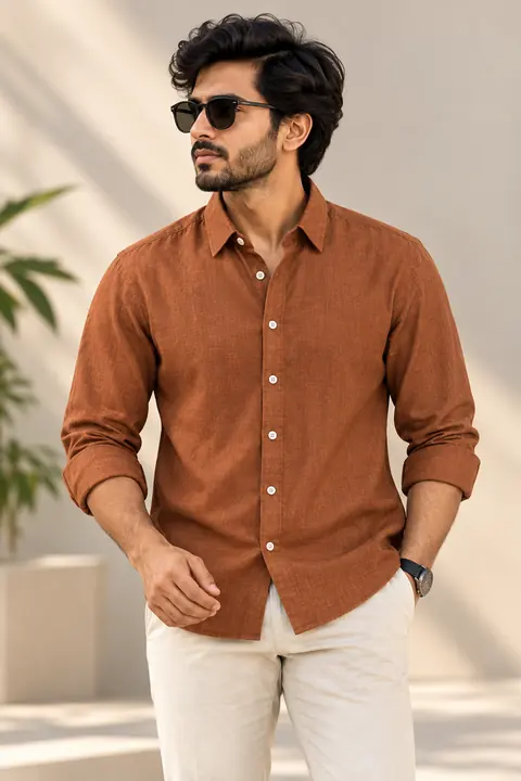 Reed Shirt in rust